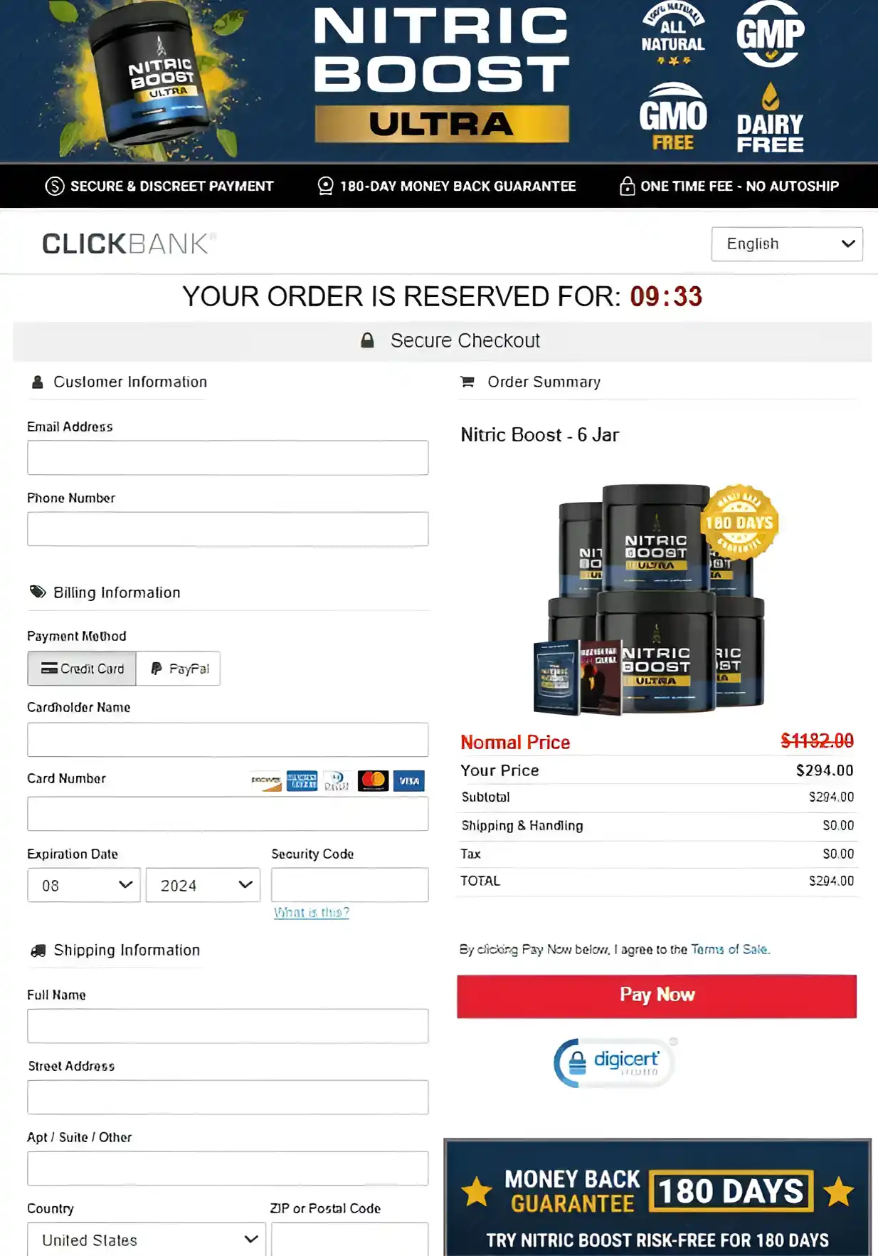 Nitric Boost Ultra order